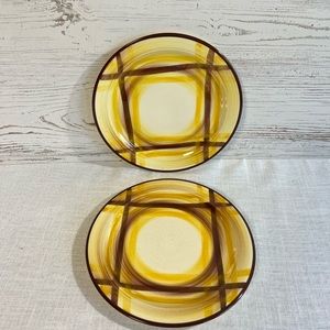 Vintage Vernon ware organdie plates replacement yellow brown